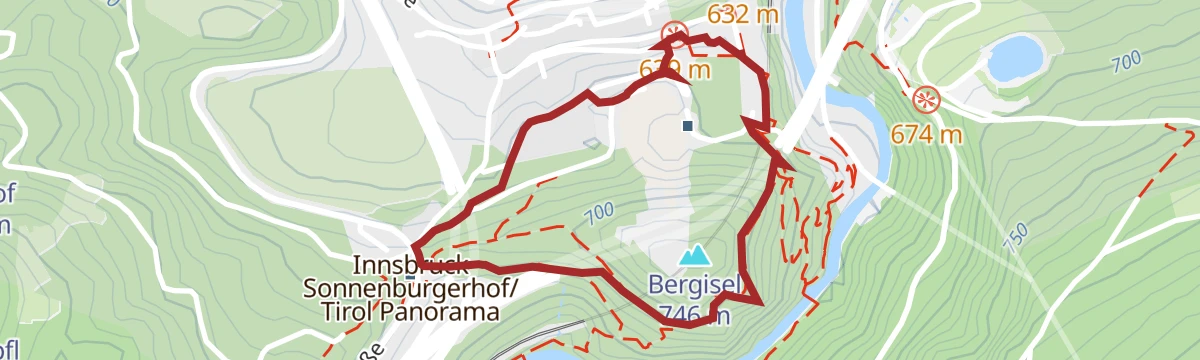 Route map: Panoramarunde Bergisel